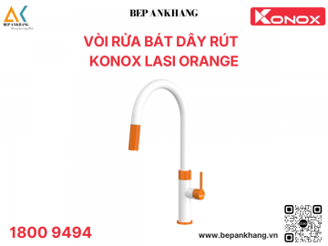 Vòi rửa bát dây rút KONOX Lasi Orange 